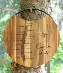 Engraved Conesus Lake Cheese Board