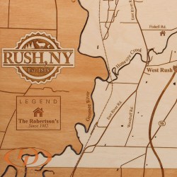 Rush, NY Map with Personalized Legend